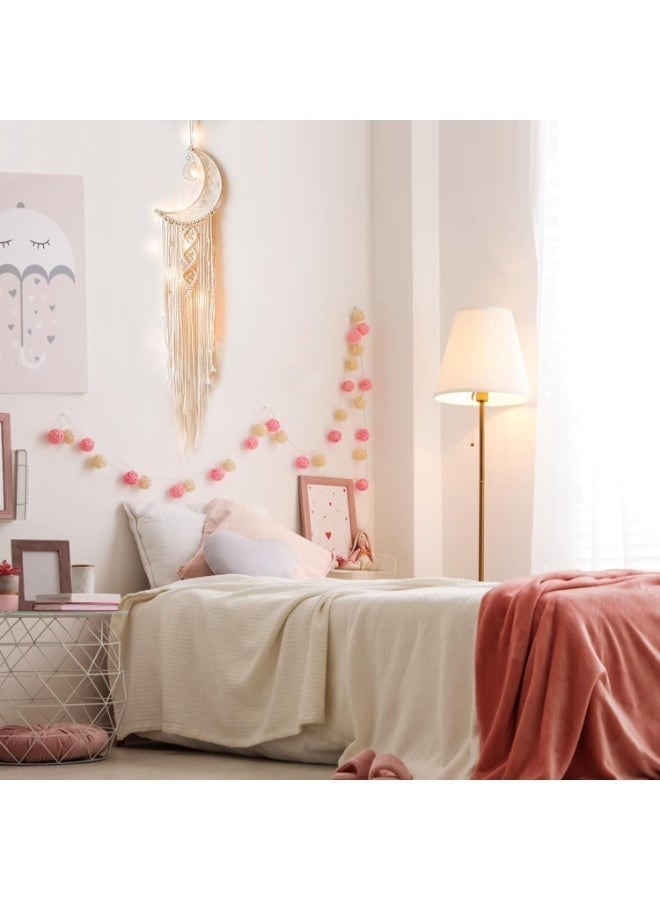 المنسوجة الجدار المعلق، الكريك الهلال القمر نجمة الحلم القابض مع الطويل Tassel- القطن الأبيض اليدوي البوهيمية ديكور المنزل ديكور الفن الحرفية للأطفال غرفة النوم غرفة النوم - Image 3